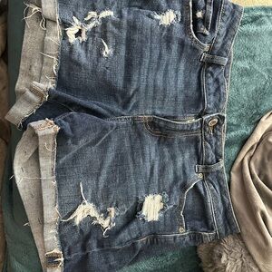 Maurices Distressed Blue Jean Shorts